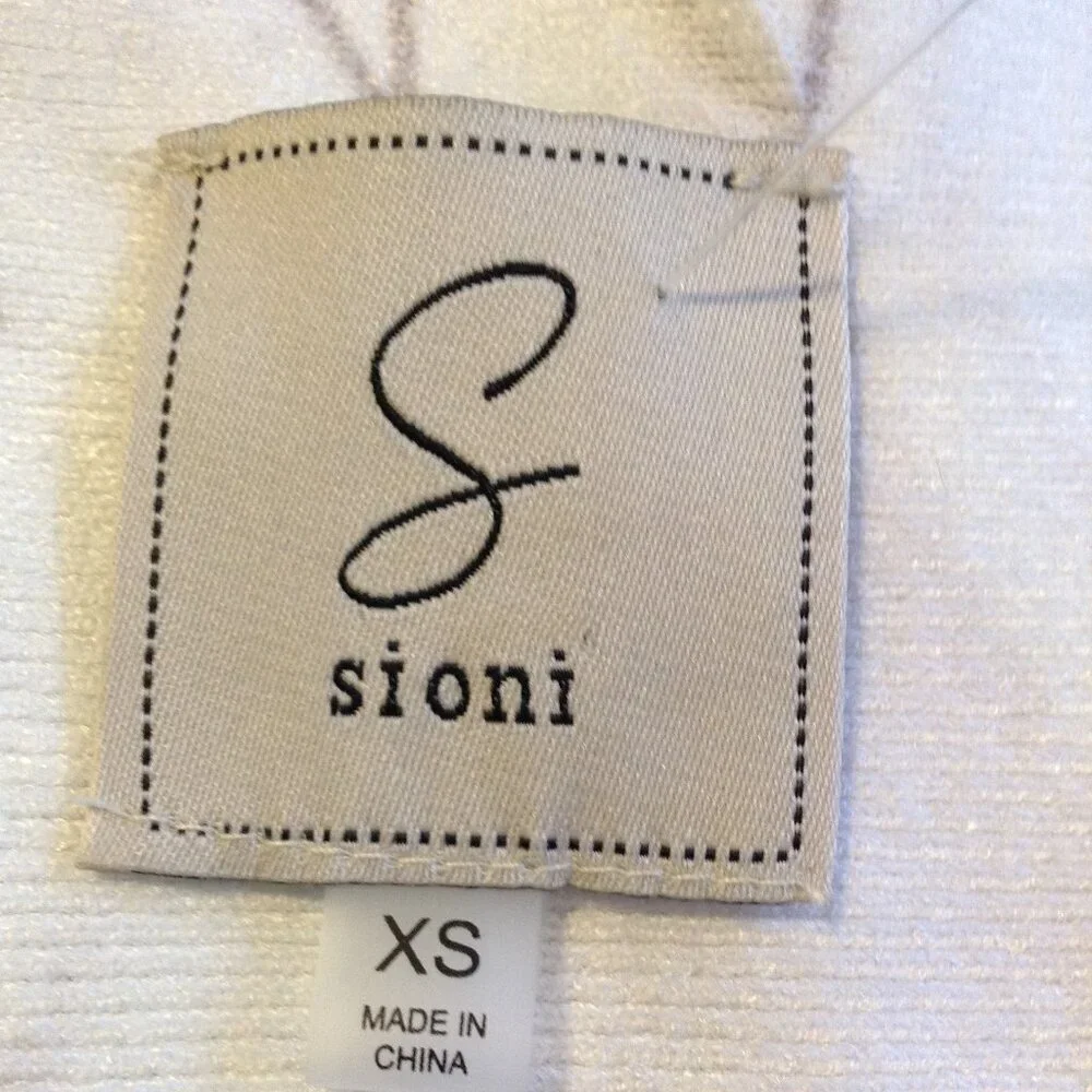 NWOT Sioni Neck Floral Lightweight Sweater XS 3/4 Sleeve Quiet Lux Feminine Chic